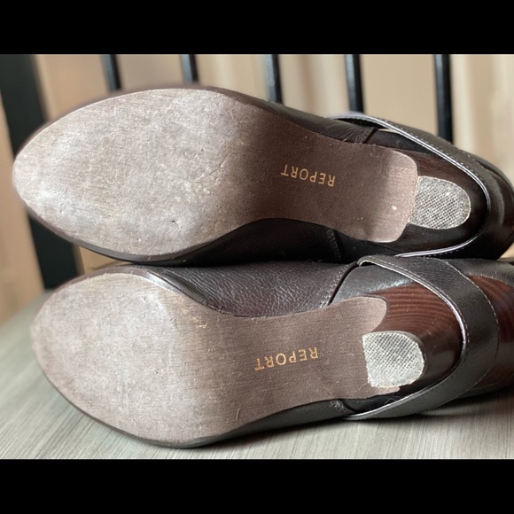 Report brown leather ankle boots - Picture 5 of 8